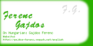 ferenc gajdos business card